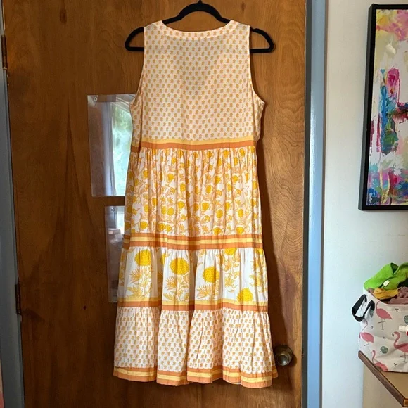 Chelsea and Theodore Sleeveless Tiered Mixed Print Maxi Dress - Picture 9 of 9